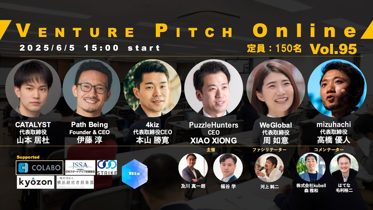 【6月5日15時】VENTURE PITCH ONLINE Vol95